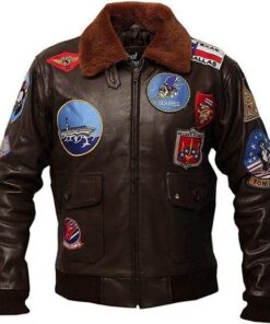 Men's Top Gun Tom Cruise Brown Leather Jacket