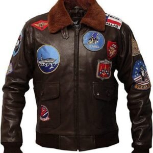 Men's Top Gun Tom Cruise Brown Leather Jacket