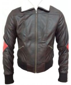 Women's Harley Quinn Bombshell Brown Leather Jacket