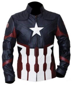 Captain America Blue Leather Jacket