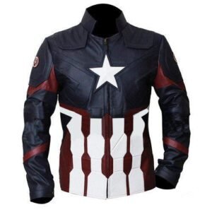 Captain America Blue Leather Jacket