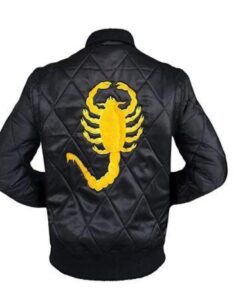 Men's Drive Ryan Gosling Black Satin Jacket