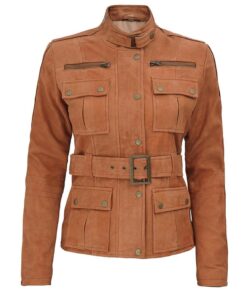 Women's Brown Suede Leather Jacket