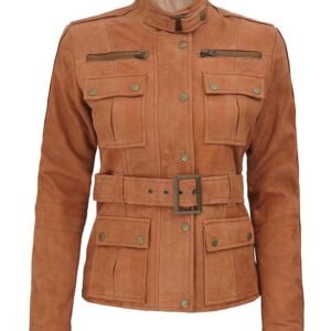 Women's Brown Suede Leather Jacket