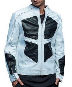 Men's Deadpool 2 White Leather Jacket