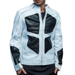 Men's Deadpool 2 White Leather Jacket