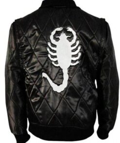 Men's Drive Ryan Gosling Black Satin Jacket (Grey)