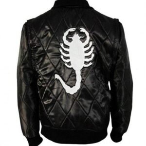 Men's Drive Ryan Gosling Black Satin Jacket (Grey)