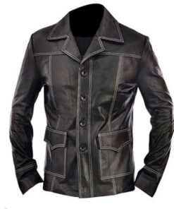 Men's Fight Club Tyler Durden Black Leather Coat