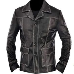 Men's Fight Club Tyler Durden Black Leather Coat