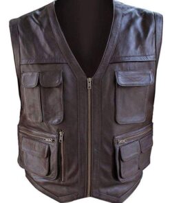 Jurassic World Brown Leather Vest