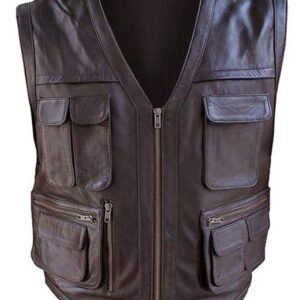 Jurassic World Brown Leather Vest