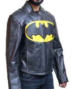 Men's Batman Lego Black Leather Jacket