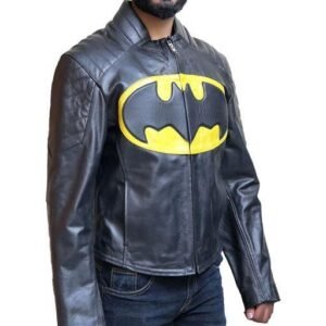 Men's Batman Lego Black Leather Jacket