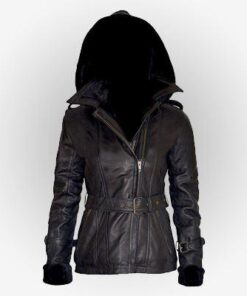 Women's Once Upon A Time Emma Swan Black Leather Jacket