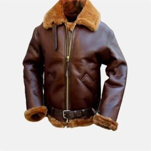 RAF B3 Bomber Brown Leather Jacket
