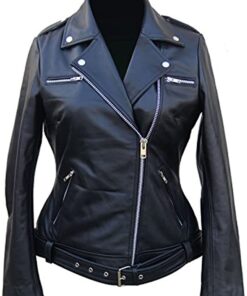 Women The Walking Dead Negan Black Leather Jacket