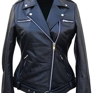 Women The Walking Dead Negan Black Leather Jacket