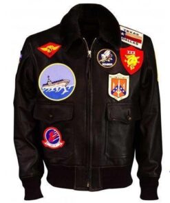 Men's Top Gun Tom Cruise Black Leather Jacket