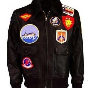 Men's Top Gun Tom Cruise Black Leather Jacket