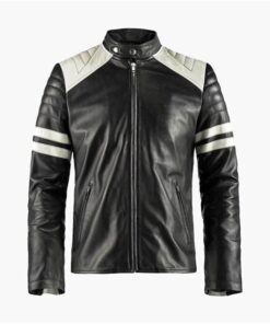 Men's Fight Club Mayhem Black Leather Jacket