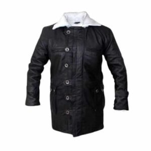 Men's Black Bane Shearling Real Leather Coat