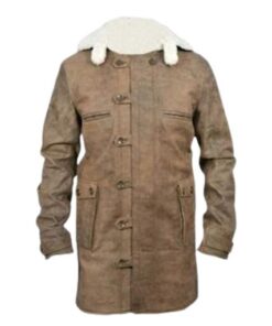 Bane Coat Distressed Brown Leather Jacket