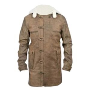 Bane Coat Distressed Brown Leather Jacket