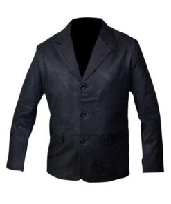 Men's Ninth Doctor Who Christopher Eccleston Black Leather Coat