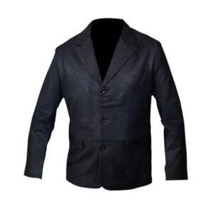 Men's Ninth Doctor Who Christopher Eccleston Black Leather Coat