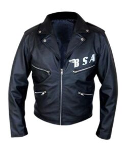 Men's BSA George Michael Black Leather Jacket