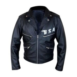 Men's BSA George Michael Black Leather Jacket