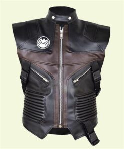 Trendy Avengers Jeremy Renner Hawkeye Leather Vest