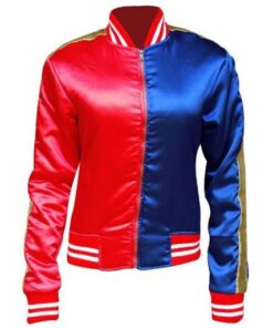 Women Harley Quinn Suicide Squad Satin Jacket