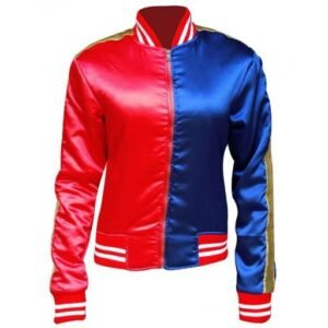 Women Harley Quinn Suicide Squad Satin Jacket