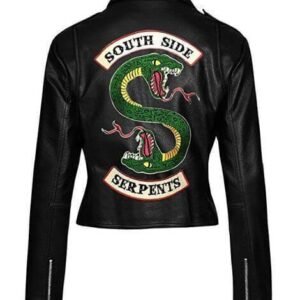 Women's Riverdale Southside Serpents Jughead Jones Black Leather Jacket